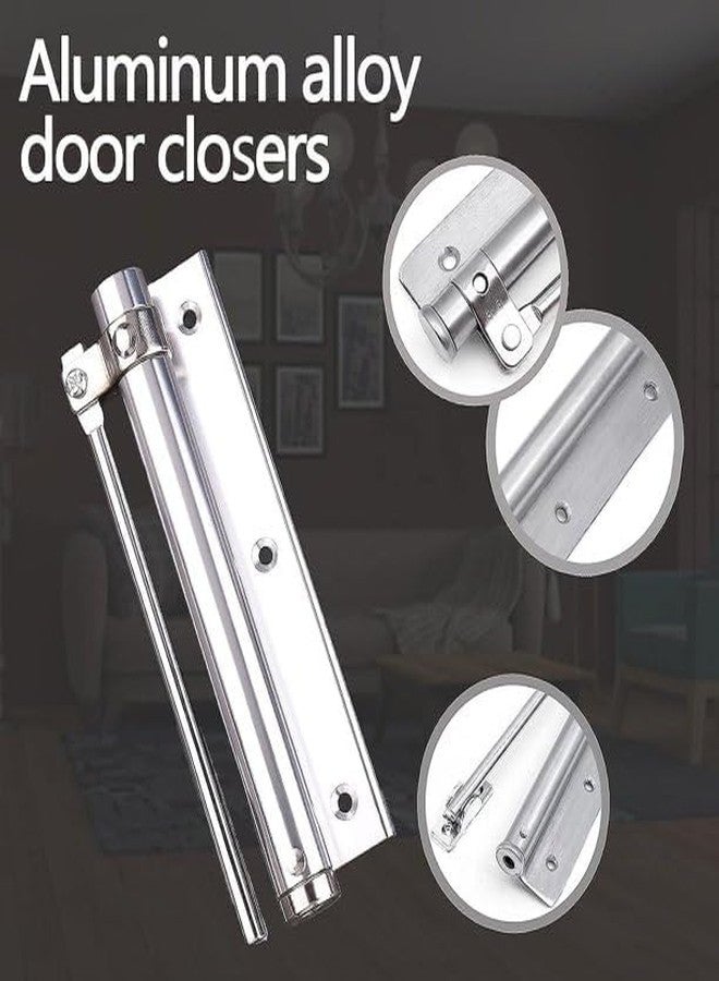 SIMESTICH Adjustable Spring Door Closer - Surface Mounted Automatic Door Closer for Residential & Commercial Use - Soft & Quiet Closing for Lightweight Doors - Image 3